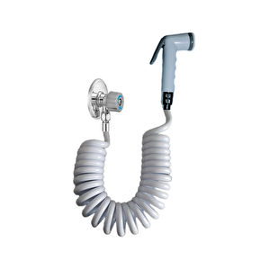 Spiral Şattaf Başlıklı Taharet Matik 3/8 Bağlantılı Beyaz 2,5 metre