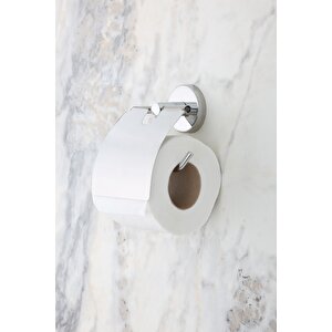 Krom Geniş Kapaklı Tuvalet Kağıtlığı Wc Kağıtlık Tuvalet Kağıdı Askısı