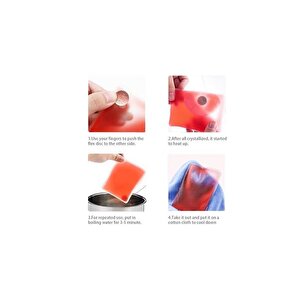 Kalp Emoji Kırmızı Geyik Cep Sobası,el Isıtıcı,2 Adet Sıcak Su Torbası