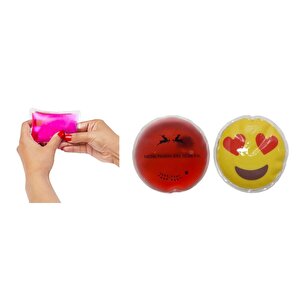 Kalp Emoji Kırmızı Ceylan Cep Sobası,el Isıtıcı,2 Adet Sıcak Su Torbası