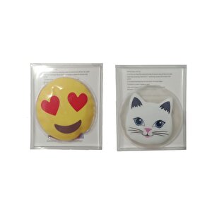 Kalp Emoji,kedi Cep Sobası,el Isıtıcı,2 Adet Sıcak Su Torbası