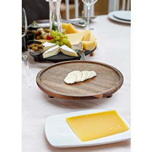 Natura Akasya Ayaklı Servis 32 Cm