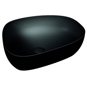 Vitra Outline 5991b483-0016 Asimetrik Lavabo, Vitra Clean, 56 Cm, Mat Siyah