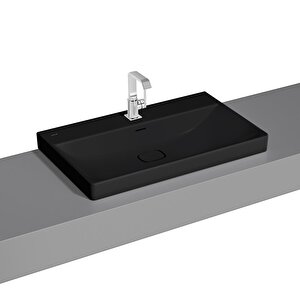 Vitra Metropole 7527b083-0973 Çanak Lavabo, 80cm, Mat Siyah