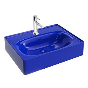 Vitra Equal 7241b440-0001 Lavabo, İndigo Mavi, 60 Cm