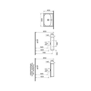 Vitra Equal 7241b476-0001 Lavabo, Mat Taş Gri, 60 Cm