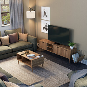 Set 1583-2072 Exxen 180 Cm Tv Ünitesi + Exxen Orta Sehpa Ürgüp Rengi