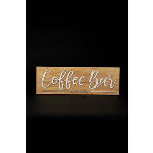 Ahşap Kahve Mutfak Dekoratif Duvar Coffee Bar