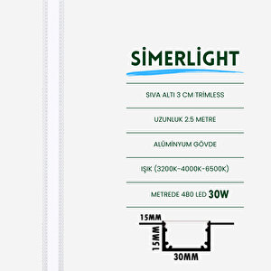 Sıva Altı Lineer Aydınlatma 3cm Trimless