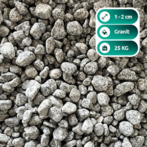 Granit Taş 1-2cm Dolomit Taşı Bahçe Süs Akvaryum Taşı Taşı Dere Çakıl Taşı 25 Kg
