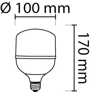 30w/6500k E27 Torch Led Ampul (beyaz) Noas