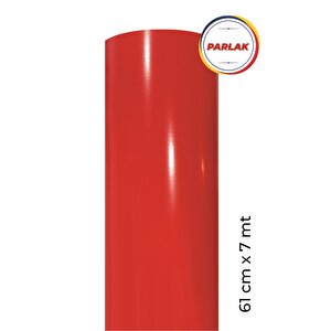 Parlak Kırmızı Kendinden Yapışkanlı Kaplama Folyosu 61 Cm X 7 Mt