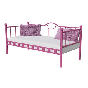 Argimo Kamelya Sedir Metal Pembe Karyola 90x200