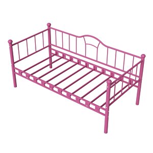 Argimo Kamelya Sedir Metal Pembe Karyola 90x200