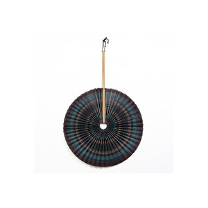 Japandi, Retro Eklektik Boho, Iskandinav Dekoratif Bambu Siyah Duvar Dekoru Japon Yelpaze 62x85 Cm 62 cm