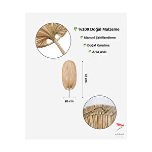 Bohem Duvar Süsü, Iskandinav Dekoratif Doğal Palmiye Yaprağı Yelpaze Duvar Dekoru