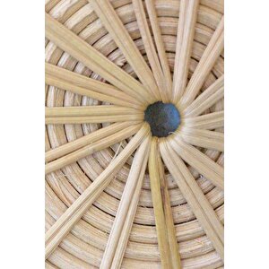 Japandi, Retro Eklektik Boho, Bohem Afrikan, Iskandinav Rattan Duvar Dekoru & Rattan Supla 40x40 Cm