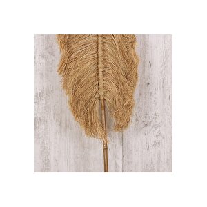 Japandi, Retro Iskandinav Dekoratif Bambu Rattan Saksı Süsü Rafya Yelpaze Duvar Dekoru 2li 35x200cm