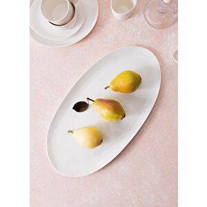 Cotta Limoges Oval Servis Beyaz 43x22 Cm