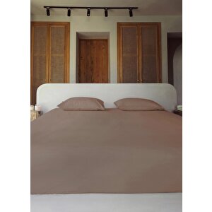 Cotta Wood Smooke Çift Kişilik Çarşaf 260x240 Cm