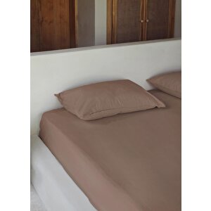 Cotta Wood Smooke Tek Kşl Lastikli Çarşaf 200x100