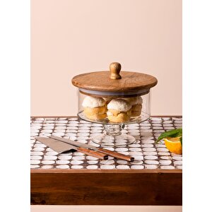 Madera Ayaklı Kurabiye Kavanozu 18x17x17 Cm