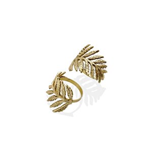 Leaf Pirinç Peçete Halkası 2li Set