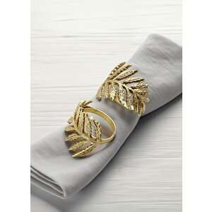 Leaf Pirinç Peçete Halkası 2li Set