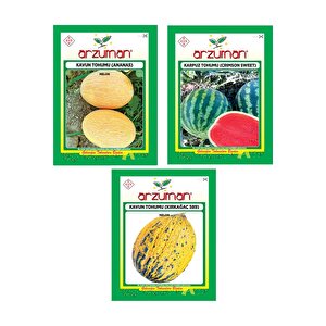 Ananas Kavun - Cri̇mson Sweet Karpuz - Kirkağaç 589 Kavun 3'lü Tohum Seti̇