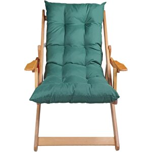Bysay Keyi̇f Set. Kollu Şezlong Koltuk Ayak Ucu Pufu Sehpa Bahçe Sandalyesi Koltuğu Takımı  3 Lü Set (haki̇) Yeşil