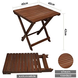 Bysay Ahşap Katlanabilir Taşinır Puf Minderli Kollu Şezlong Plaj Bahçe Balkon Sandalyesi koltuğu takımı için 3 Lü Set (ceviz-gri)