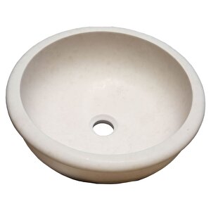 Klasik Limestone Honlu Yuvarlak Tezgah Üzeri Ve Çanak Lavabo 20020036