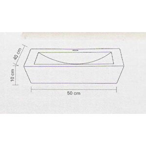 Light Traverten Dolgulu Honlu Dikdörtgen Çiftlik Evi Tarzı Lavabo 20020047