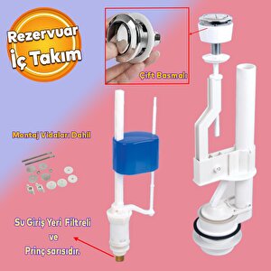 Çift Basmalı İç Takımı Rezervuar İç Düzenek Otomatik Su Dolum Basma Alafranga Tuvalet Klozet Sifon