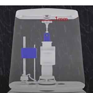 Rezervuar İç Düzenek Otomatik Su Dolum Basmalı İç Takımı Alafranga Tuvalet Klozet Sifon Çift Basma