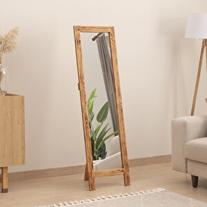 Dfn Wood Doğal Ahşap Dekoratif Ayaklı Boy Aynası 160 X 50 Cm 160x50 cm
