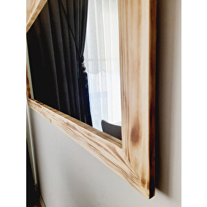 Dfn Wood Doğal Ahşap 170x60 Cm Dikdörtgen Dekoratif Duvar Salon Ofis Boy Aynası