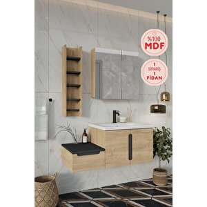 Banyo Zakkum Demonte 100 Cm Banyo Dolabı Ve Rafı