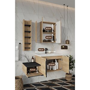 Balneom Banyo Zakkum Demonte 100 Cm Banyo Dolabı Ve Rafı