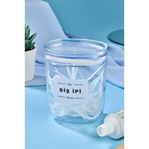 Dekoratif Akrilik Diş Ipi Saklama Kutusu - Organizeri 400 Ml