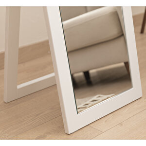 Dfn Wood Mdf Beyaz 140x40 Cm  Modern Ayaklı Boy Aynası