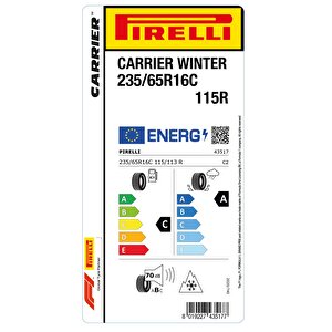 Pirelli 235/65 R16c 115r Carrier Winter Oto Kış Lastiği (üretim: 2023)