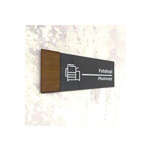 Wooden Serisi (fotokopi̇) Ofis Oda Kapı İsimliği Yönlendirme Tabelası
