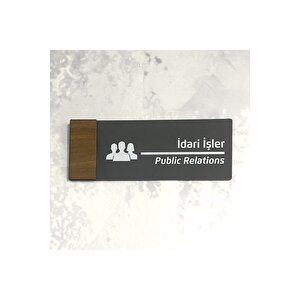 Wooden Serisi (i̇dari̇ İşler) Ofis Oda Kapı İsimliği Yönlendirme Tabelası