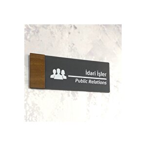 Wooden Serisi (i̇dari̇ İşler) Ofis Oda Kapı İsimliği Yönlendirme Tabelası