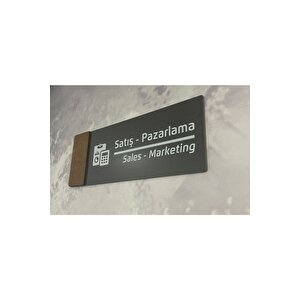 Wooden Serisi (satiş-pazarlama) Ofis Kapı İsimliği Yönlendirme Tabelası