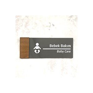 Wooden Serisi (bebek Bakım ) Ofis Oda Kapı İsimliği Yönlendirme Tabelası