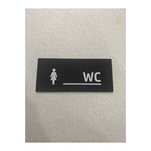 Simple Serisi Bayan Wc Yönlendirme Kapı İsimliği