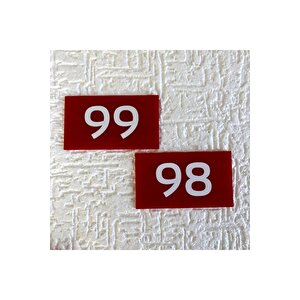 Dekoratif Apartman Kapı Numarası Pleksi- Numara 99