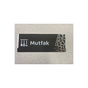 Antrasit Silver Pattern Seri Mutfak Kapı İsimliği